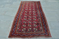 Vintage Turkmen Accent Area rug 3.9 x 7.2 ft