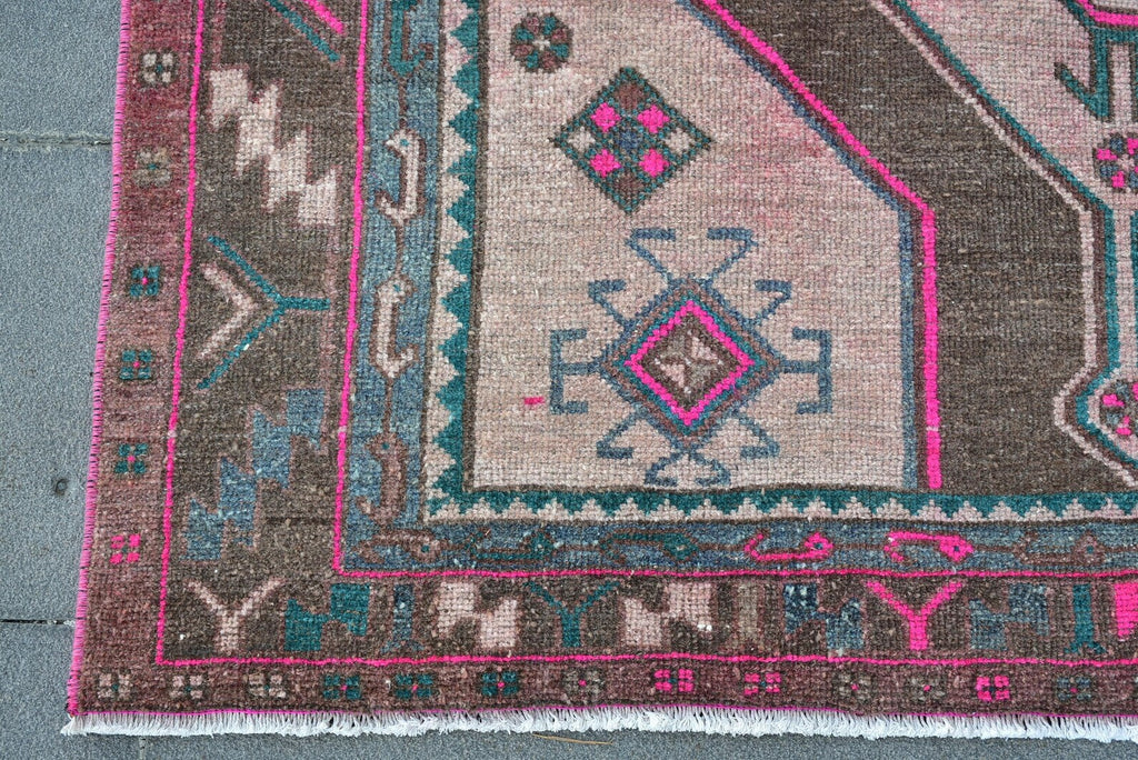 Vintage Persian Accent Area Rug 4.2 x 10.1 ft