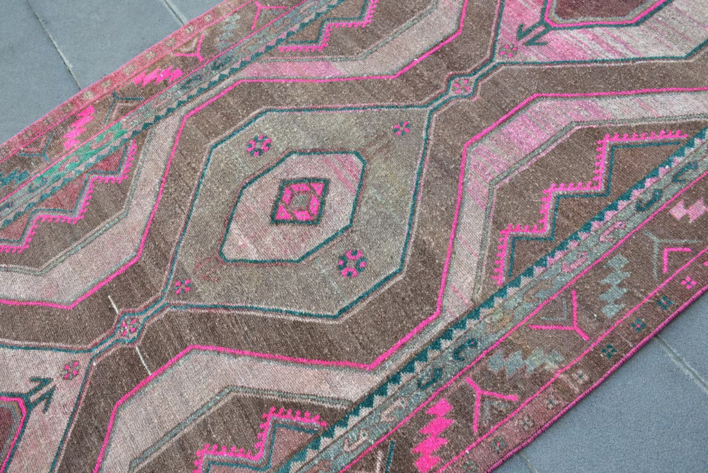 Vintage Persian Accent Area Rug 4.2 x 10.1 ft