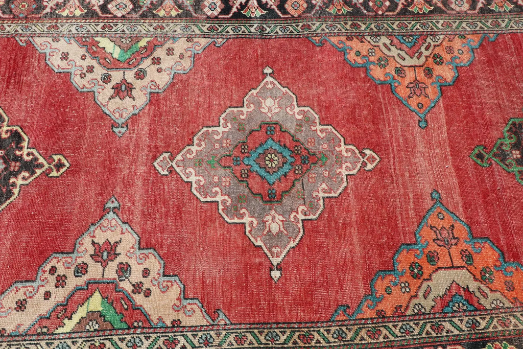XL Vintage Turkish Accent Area Rug 4.9 x 11.2 ft
