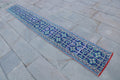 Vintage Turkish Runner Rug 1.4 x 10.5 ft