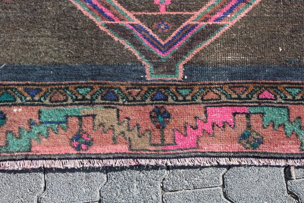 Vintage Persian Accent Area rug 4.3 x 10.7 ft