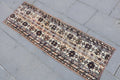Vintage Turkish Runner Rug 1.4 x 4.3 ft