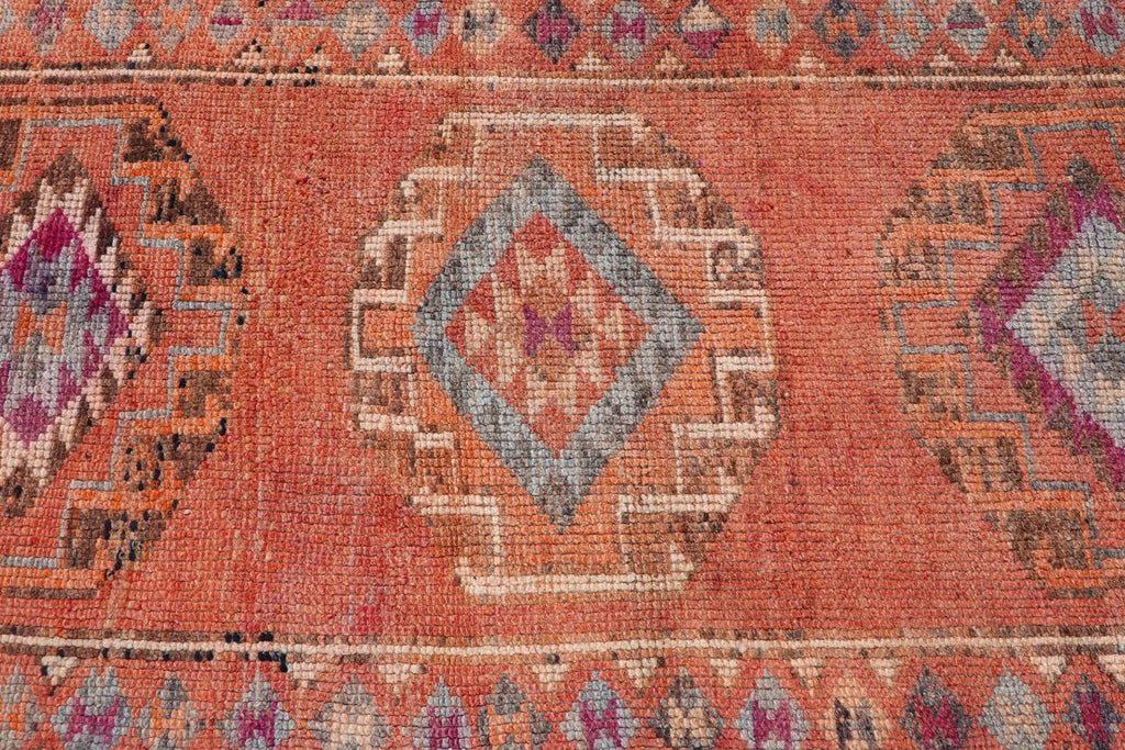 Vintage Turkish Runner Rug 2.9 x 12.4 ft