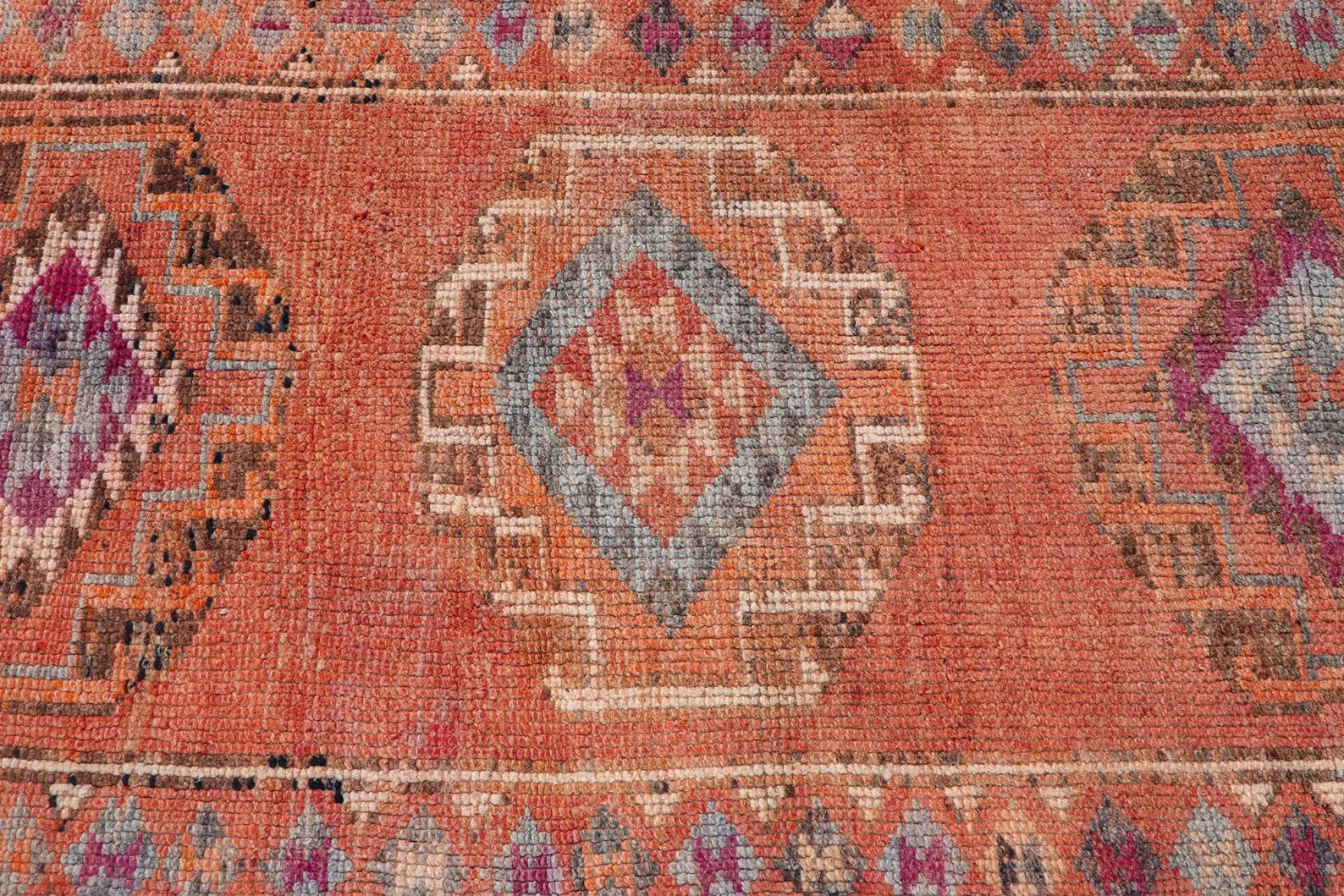 Vintage Turkish Runner Rug 2.9 x 12.4 ft