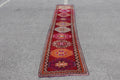 Vintage Turkish Runner Rug 2.3 x 10.2 ft