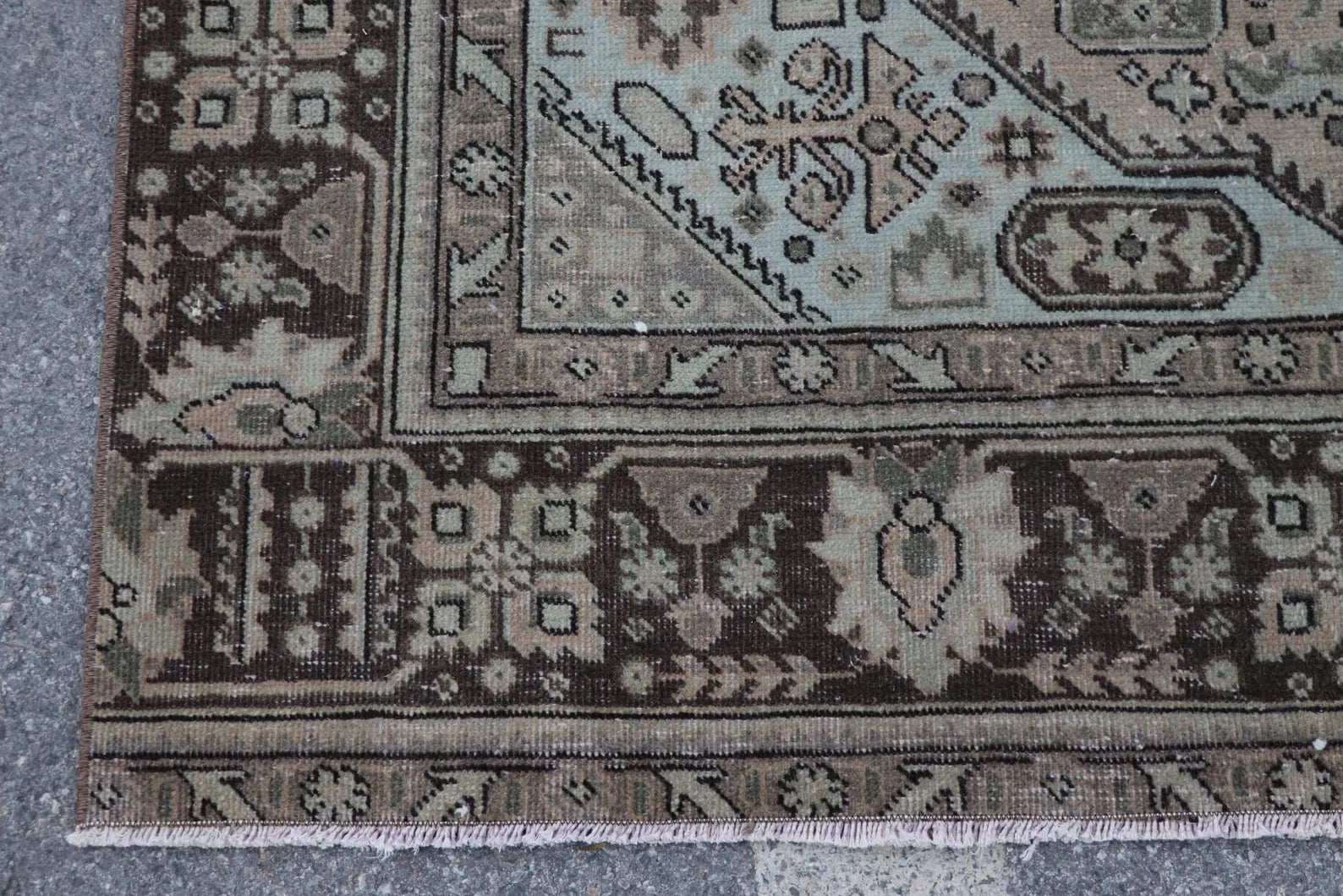 XL Vintage Persian Accent Area Rug 6.2 x 9.6 ft