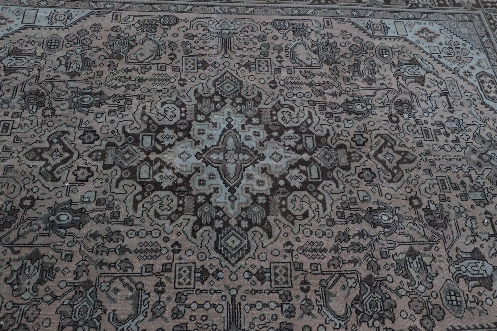 XL Vintage Persian Accent Area Rug 6.2 x 9.6 ft