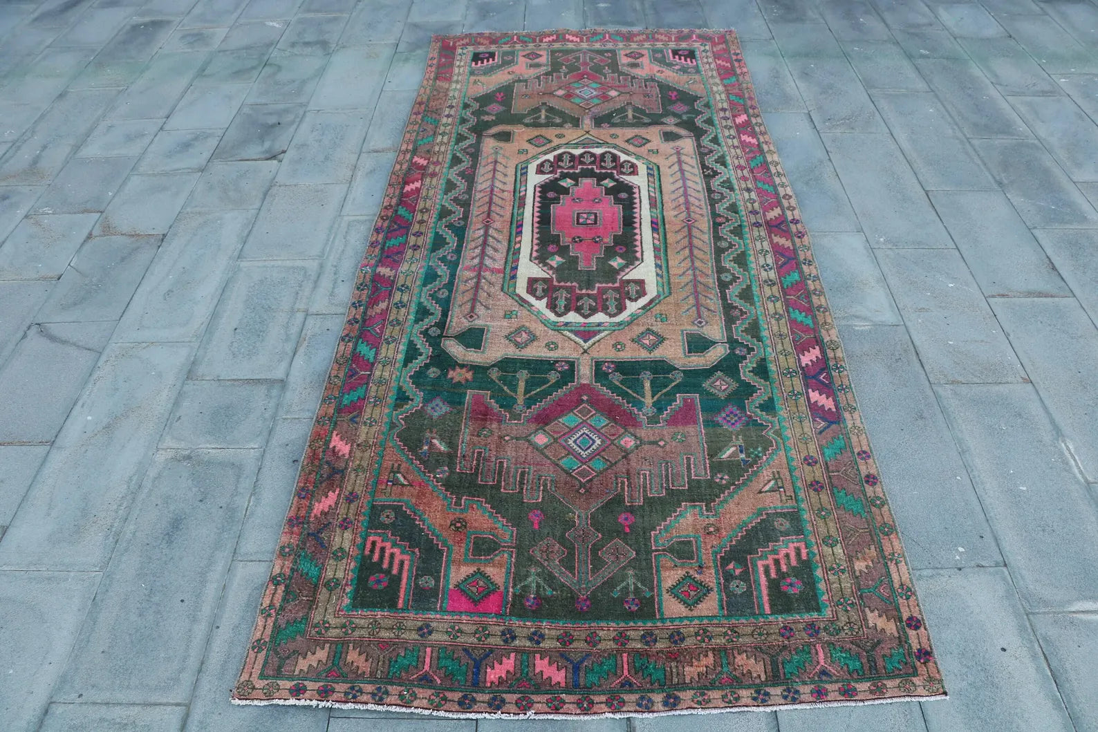 XL Vintage Persian Runner Rug 4.9 x 11.2 ft