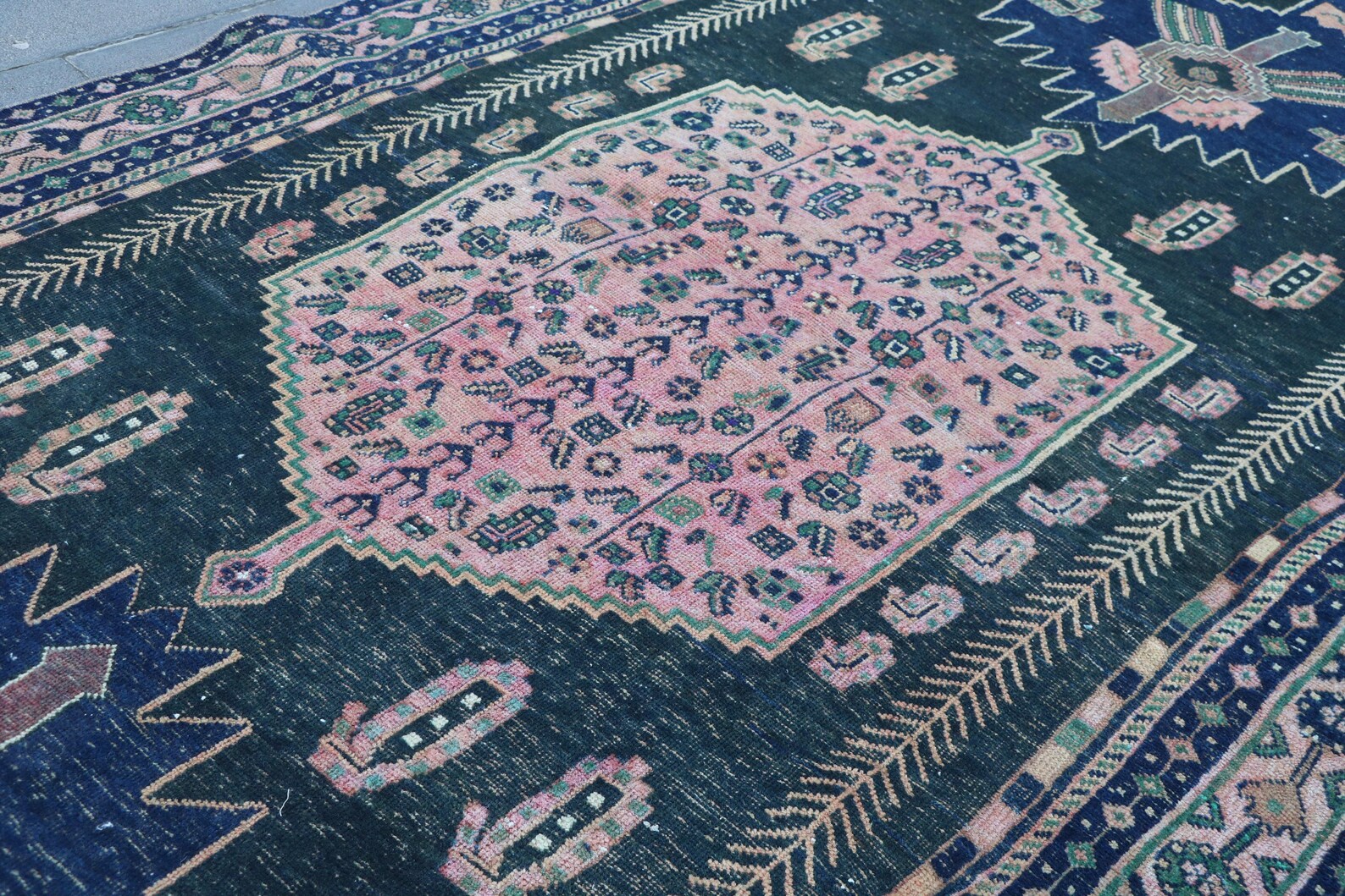 XL Vintage Persian Runner Rug 4.7 x 10.3 ft