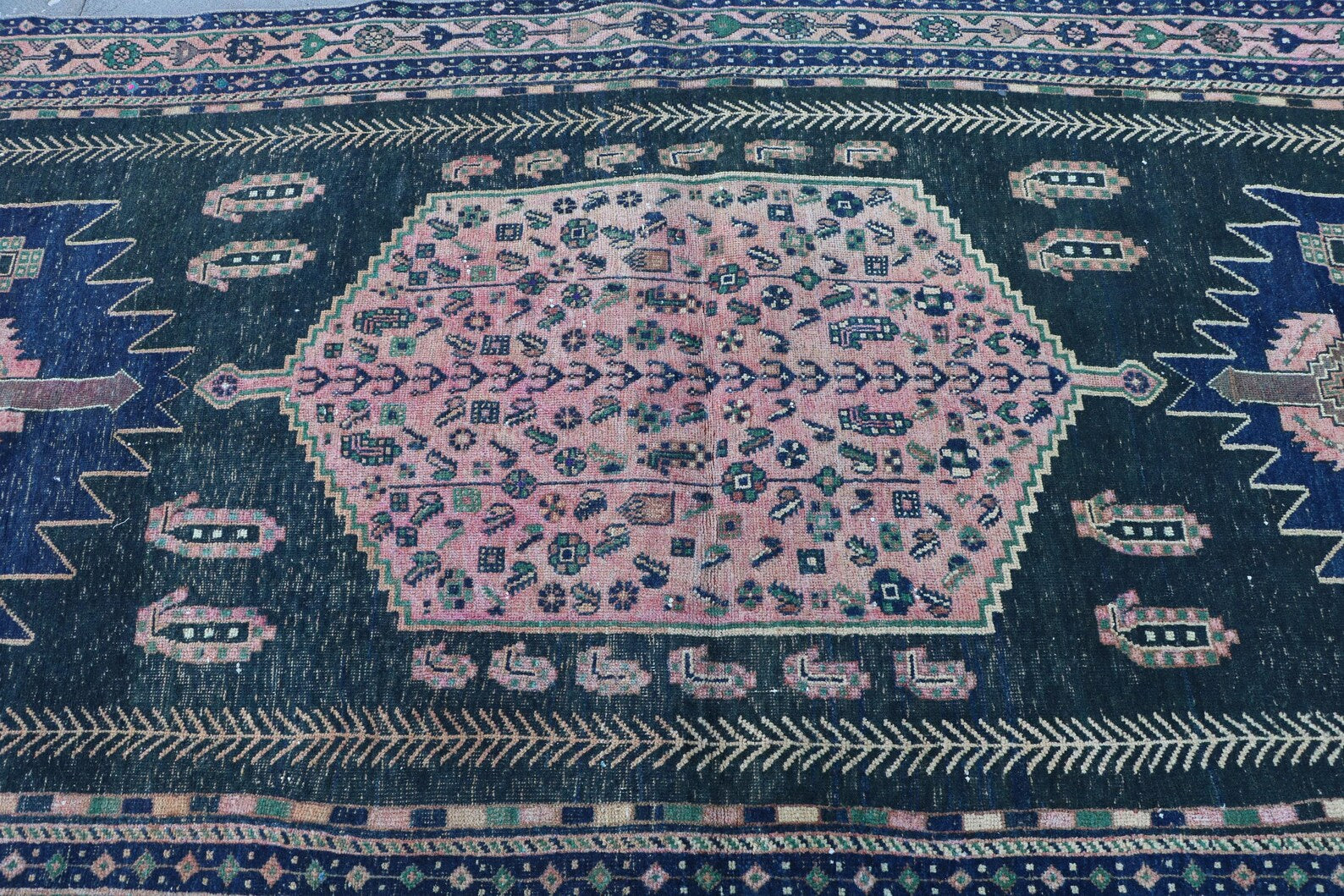 XL Vintage Persian Runner Rug 4.7 x 10.3 ft