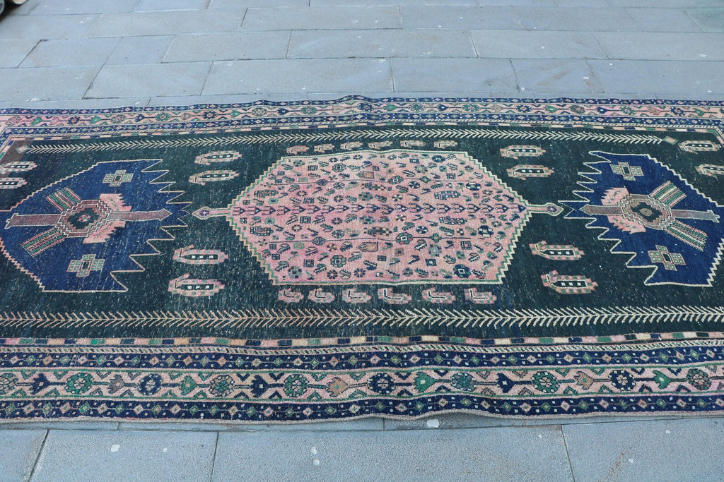 XL Vintage Persian Runner Rug 4.7 x 10.3 ft