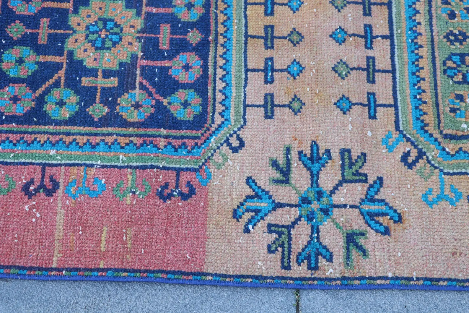 Vintage Turkish Runner Rug 2.5 x 10.3 ft
