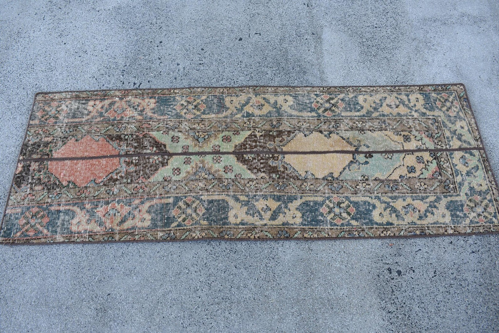Vintage Turkish Runner Rug 1.7 x 4.7 ft