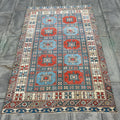 Vintage Turkish Accent Area rug 3.7 x 5.7 ft