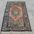 Vintage Turkish Accent Area rug 3.4 x 5.6 ft