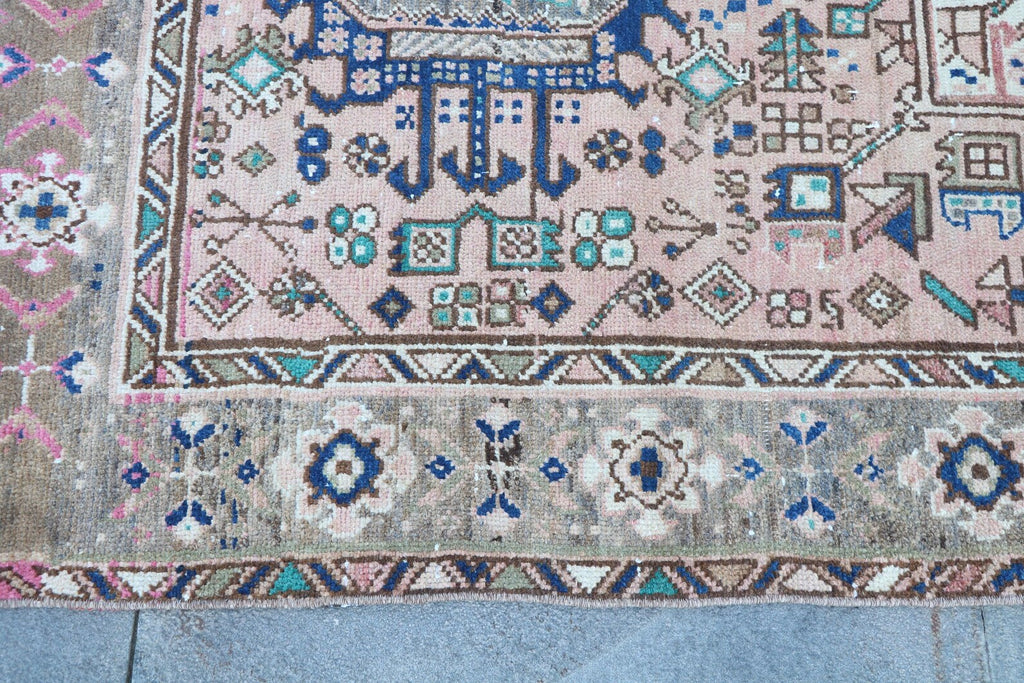 Vintage Persian Runner Rug 4.3 x 10.7 ft