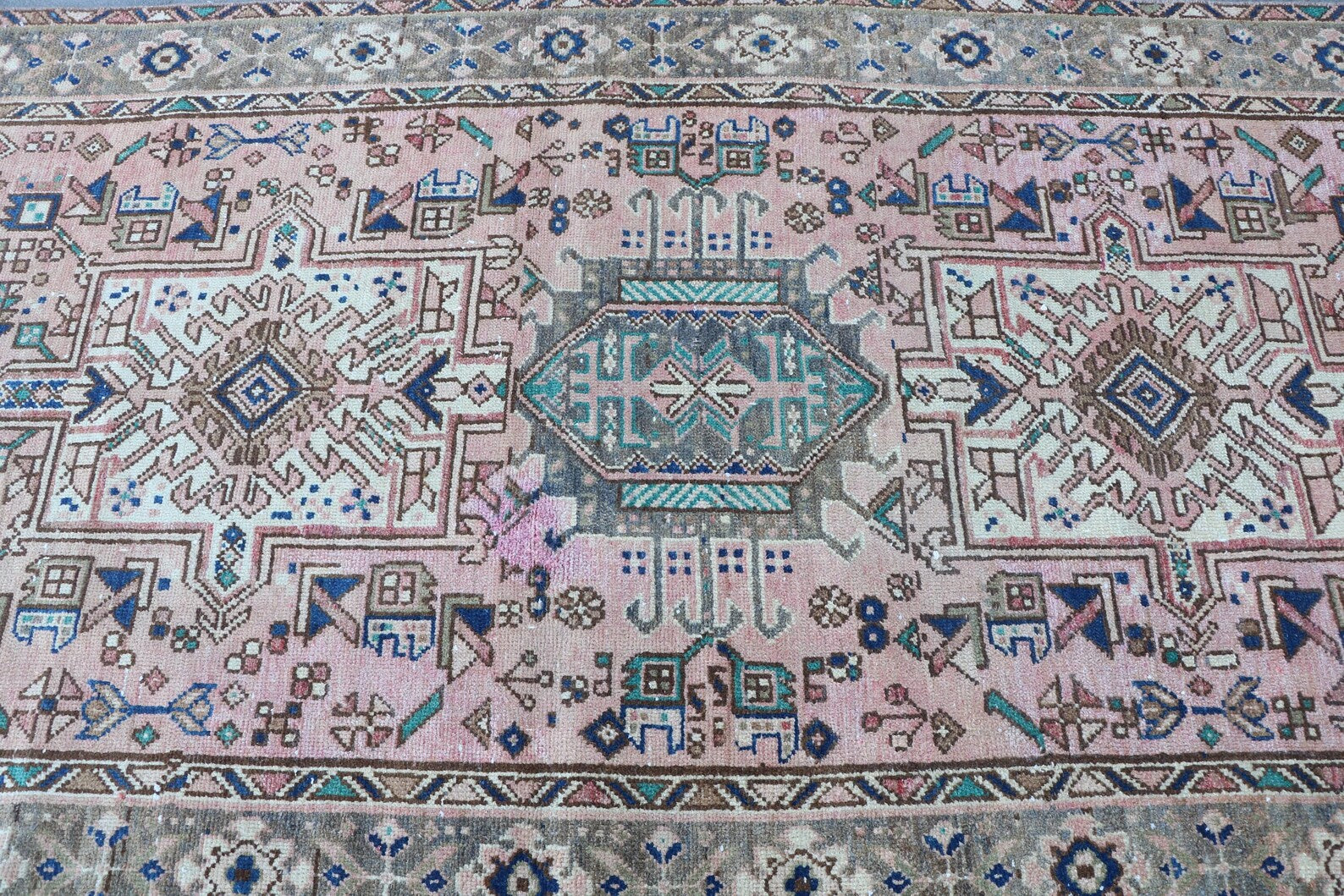 Vintage Persian Runner Rug 4.3 x 10.7 ft