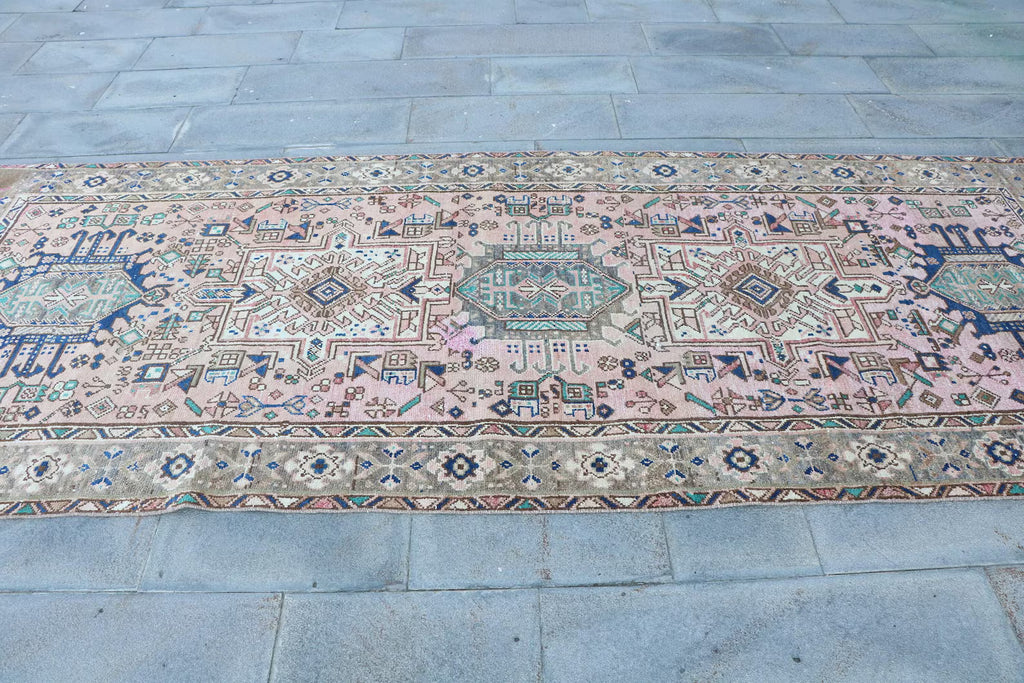Vintage Persian Runner Rug 4.3 x 10.7 ft