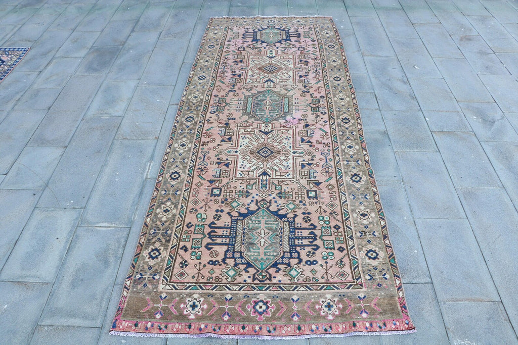 Vintage Persian Runner Rug 4.3 x 10.7 ft