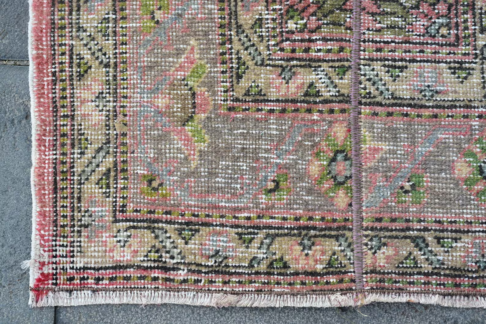 Vintage Turkish Runner Rug 2.3 x 12.9 ft