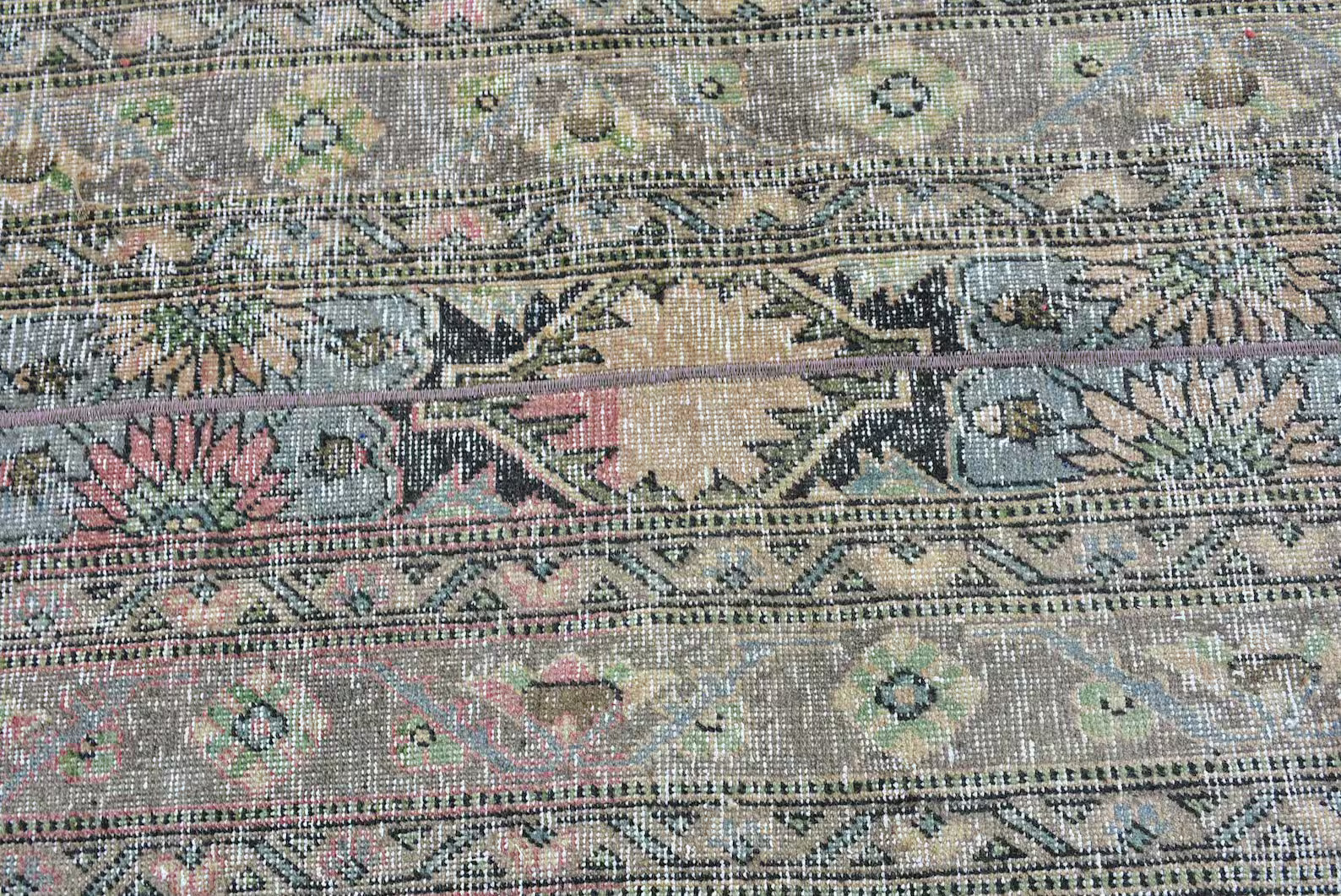 Vintage Turkish Runner Rug 2.3 x 12.9 ft