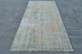 Vintage Turkish Accent Area rug 4.4 x 9.4 ft