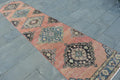 Vintage Turkish Runner Rug 2.7 x 12.4 ft