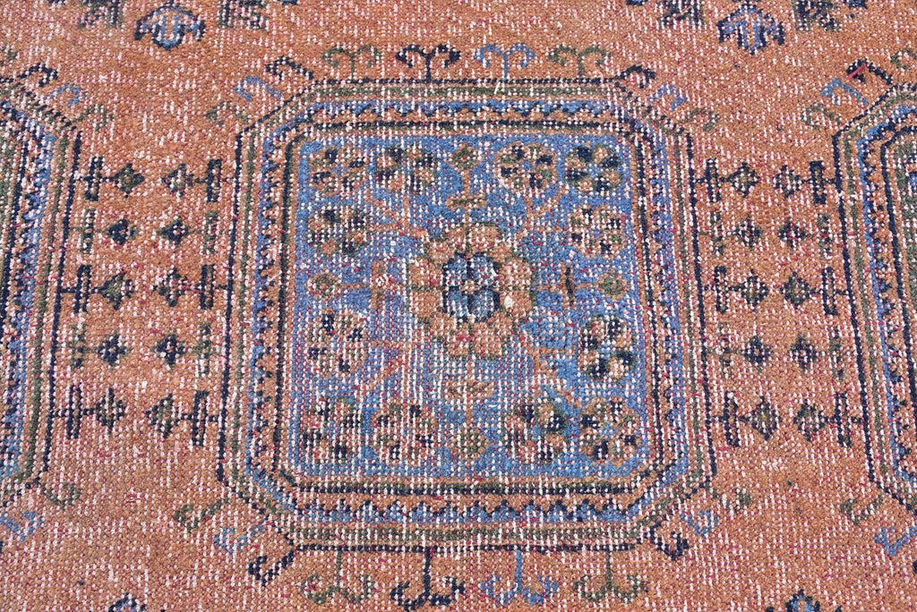 Vintage Turkish Runner Rug 2.4 x 11.3 ft