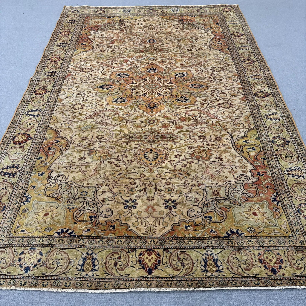 XL Vintage Persian Accent Area Rug 6.3 x 10 ft