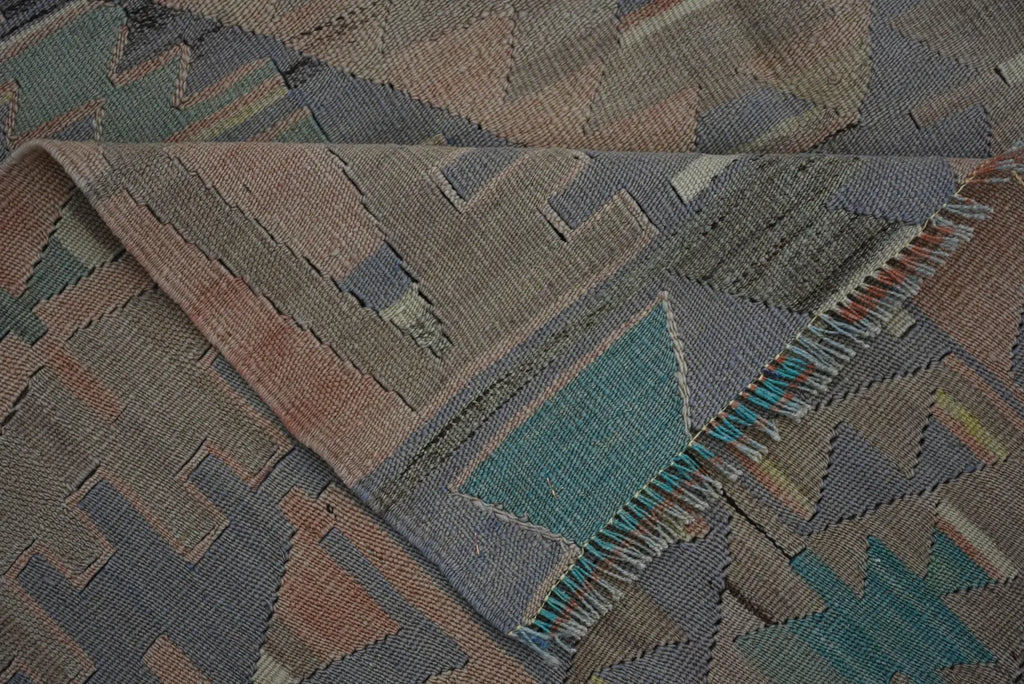 XL Vintage Turkish Accent Area rug 4.8 x 9.4 ft