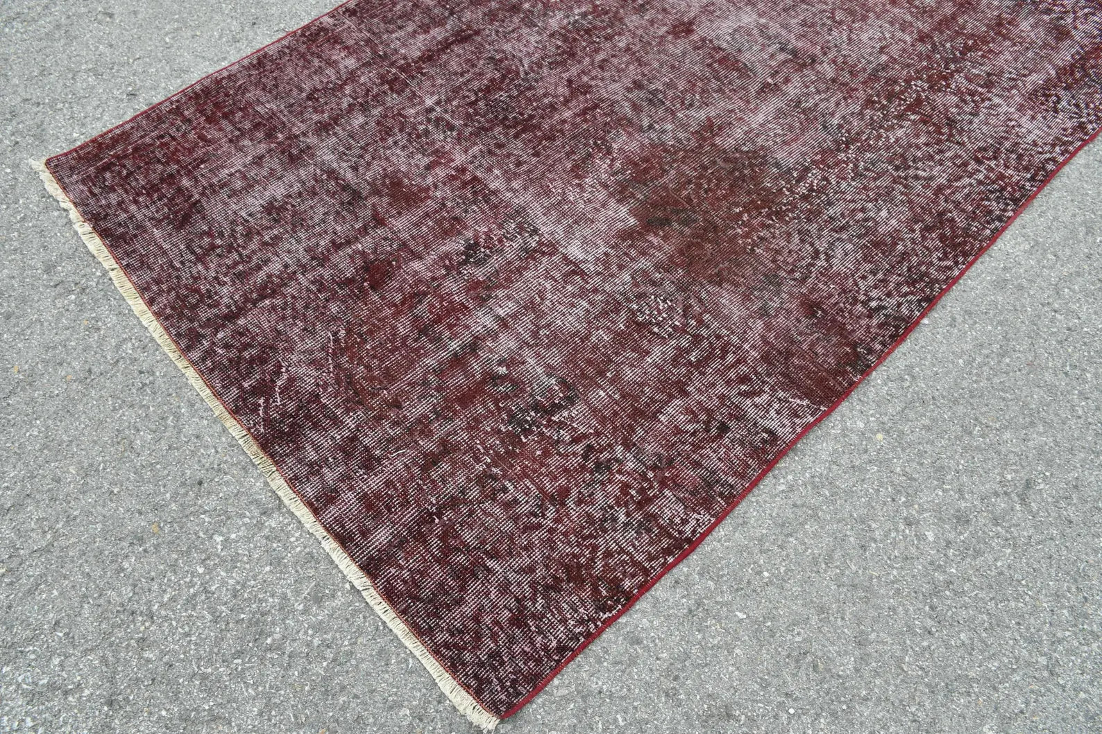 Vintage Turkish Accent Area rug 4.1 x 8.3 ft