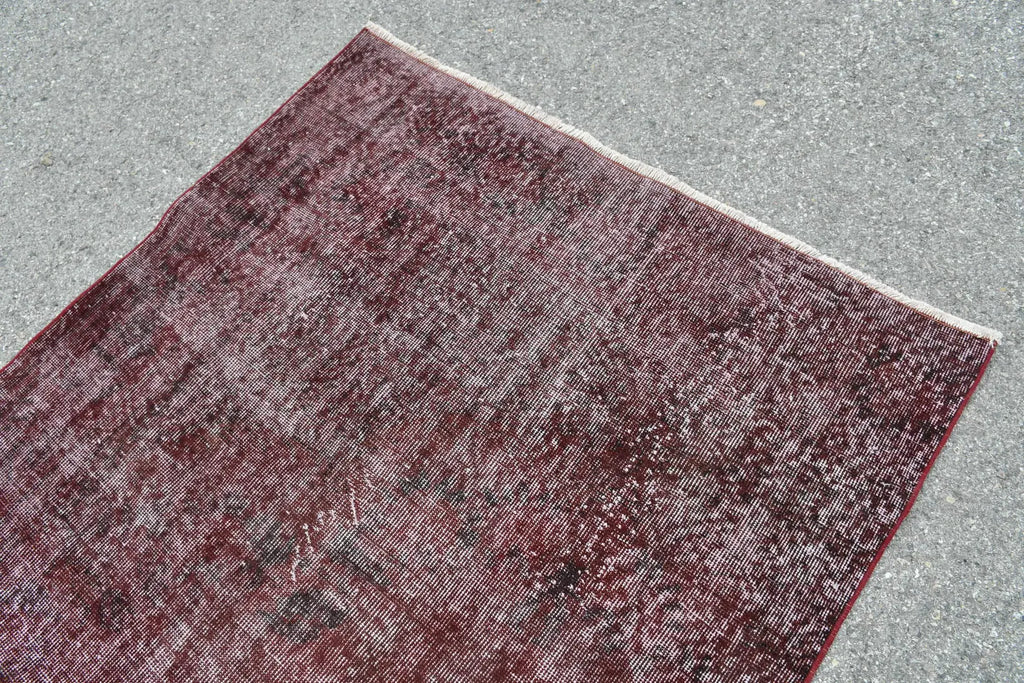 Vintage Turkish Accent Area rug 4.1 x 8.3 ft