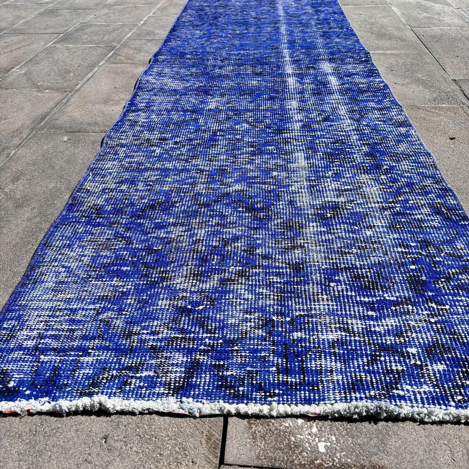 Vintage Turkish Runner Rug 2.6 x 9.2 ft