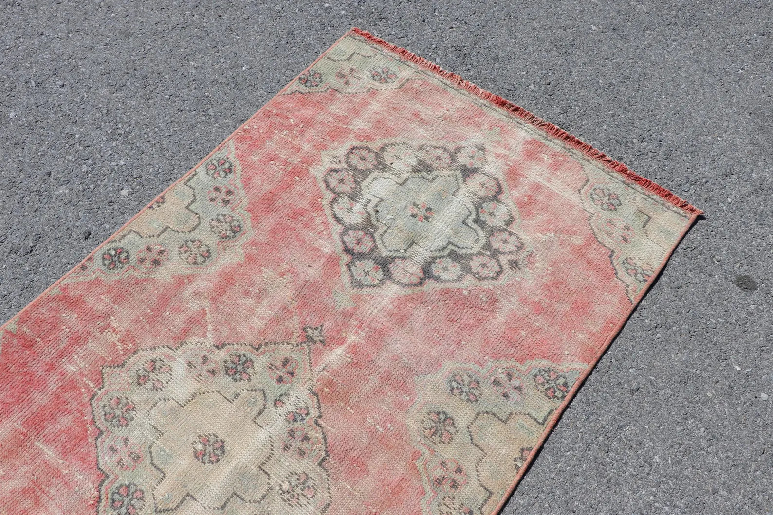 Vintage Turkish Runner Rug 2.9 x 10.4 ft