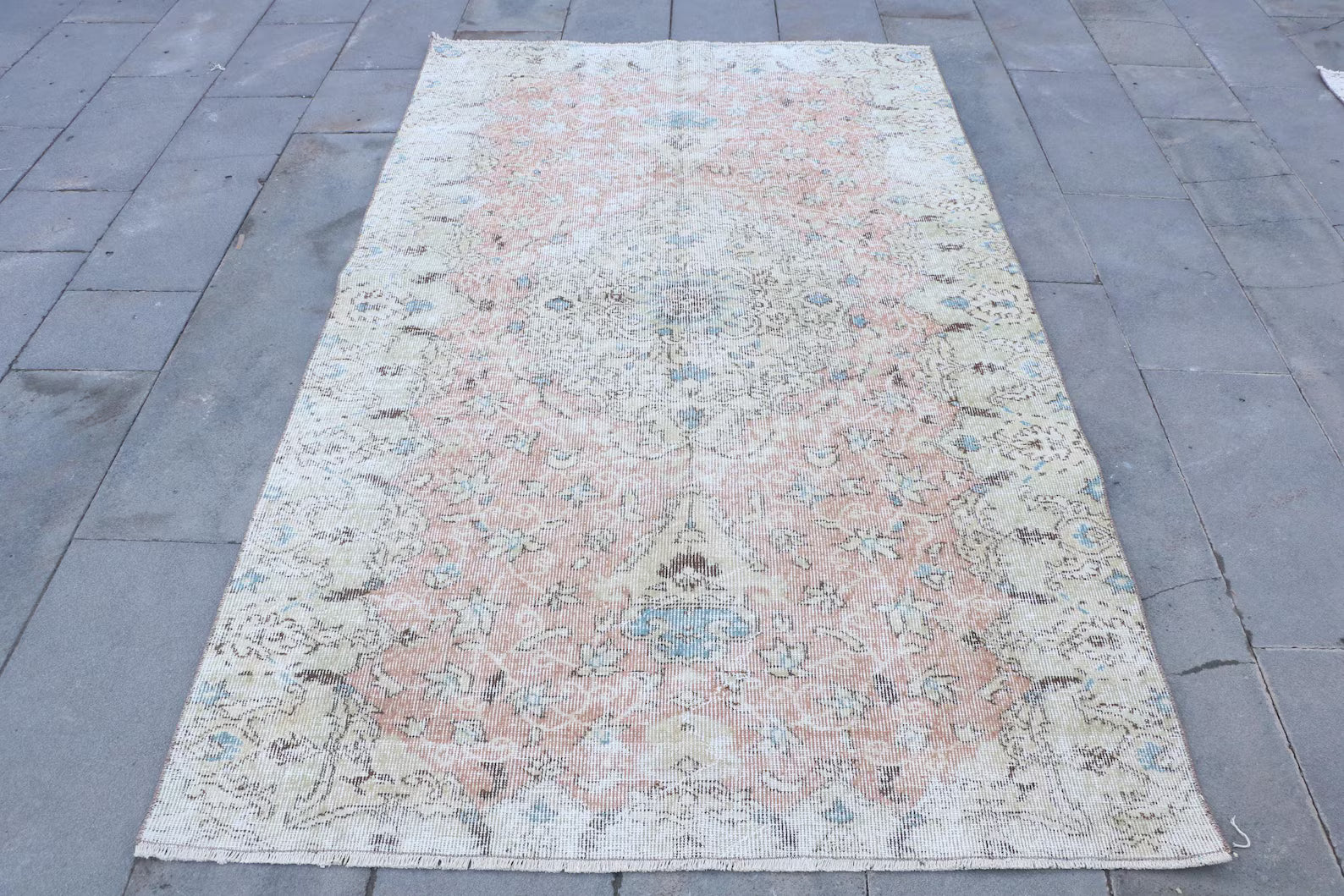 XL Vintage Turkish Accent Area Rug 4.5 x 7.5 ft