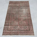 Vintage Turkish Accent Area rug 3.6 x 5.8 ft