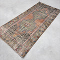 Vintage Turkish Accent Area rug 3.8 x 7.6 ft