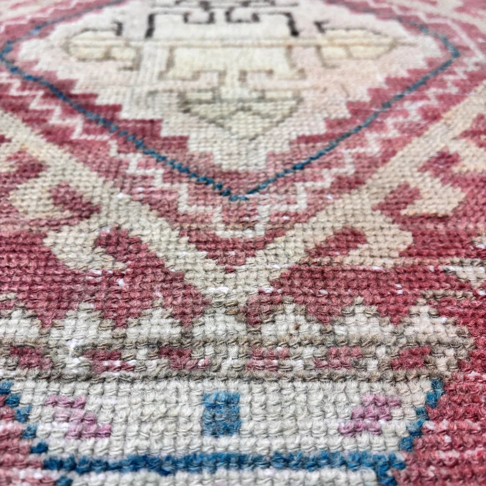 Vintage Turkish Mini Rug 1.5 x 2.7 ft