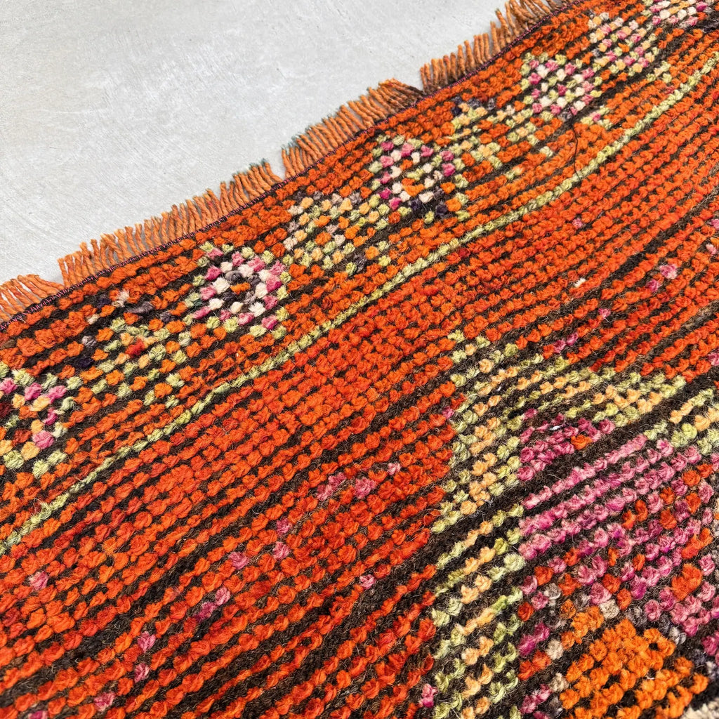 Vintage Turkish Runner Rug 3 x 7.9 ft