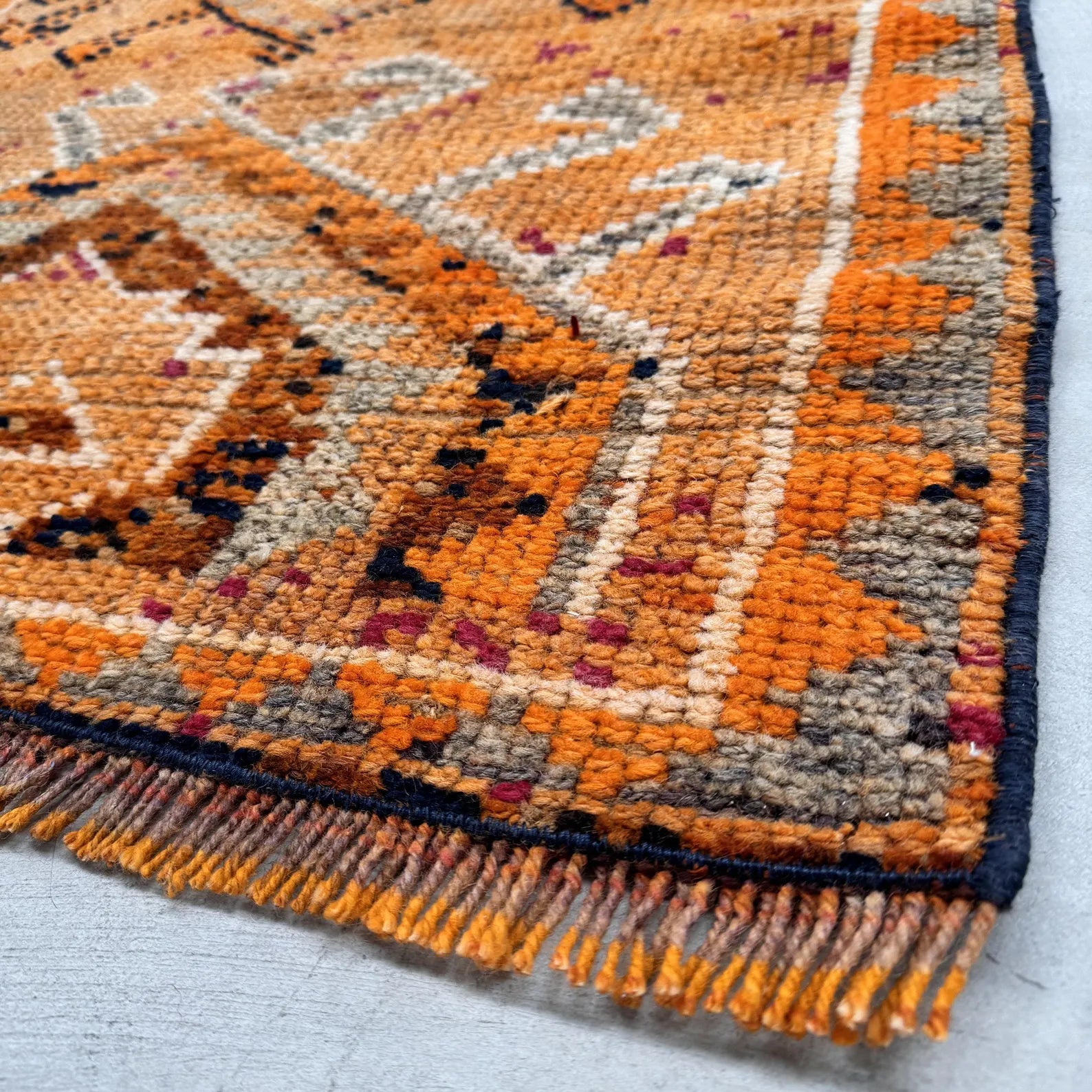 Vintage Turkish Runner Rug 2.6 x 12.3 ft