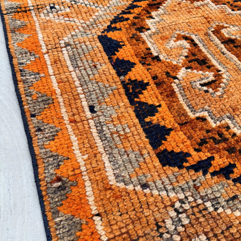 Vintage Turkish Runner Rug 2.6 x 12.3 ft