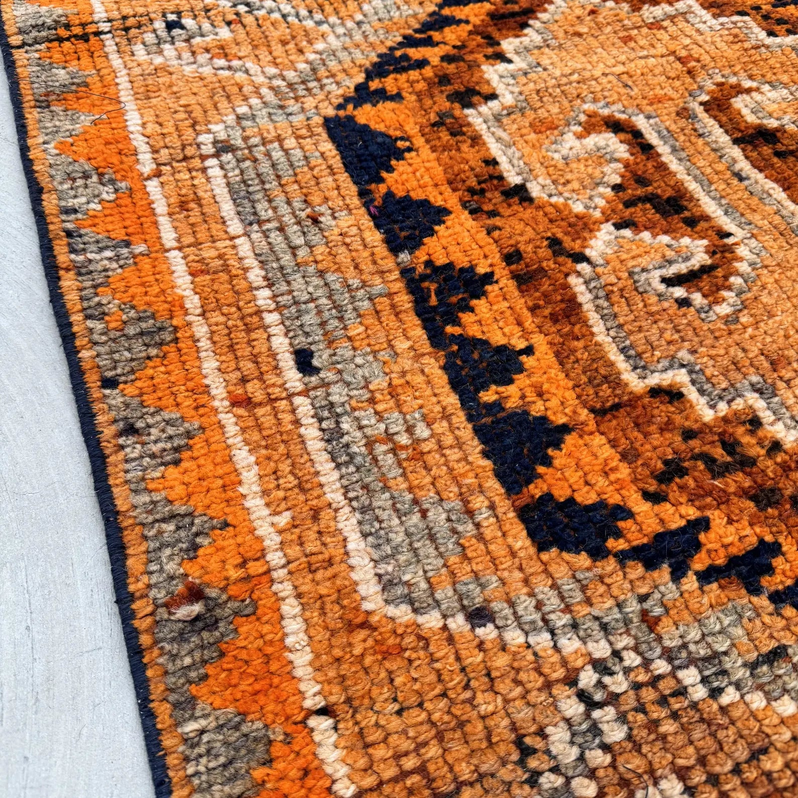 Vintage Turkish Runner Rug 2.6 x 12.3 ft