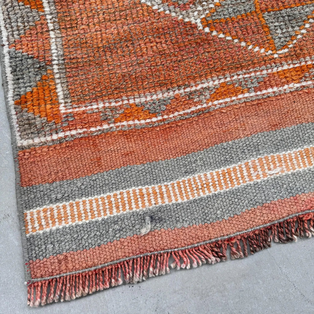Vintage Turkish Runner Rug 2.5 x 11.2 ft