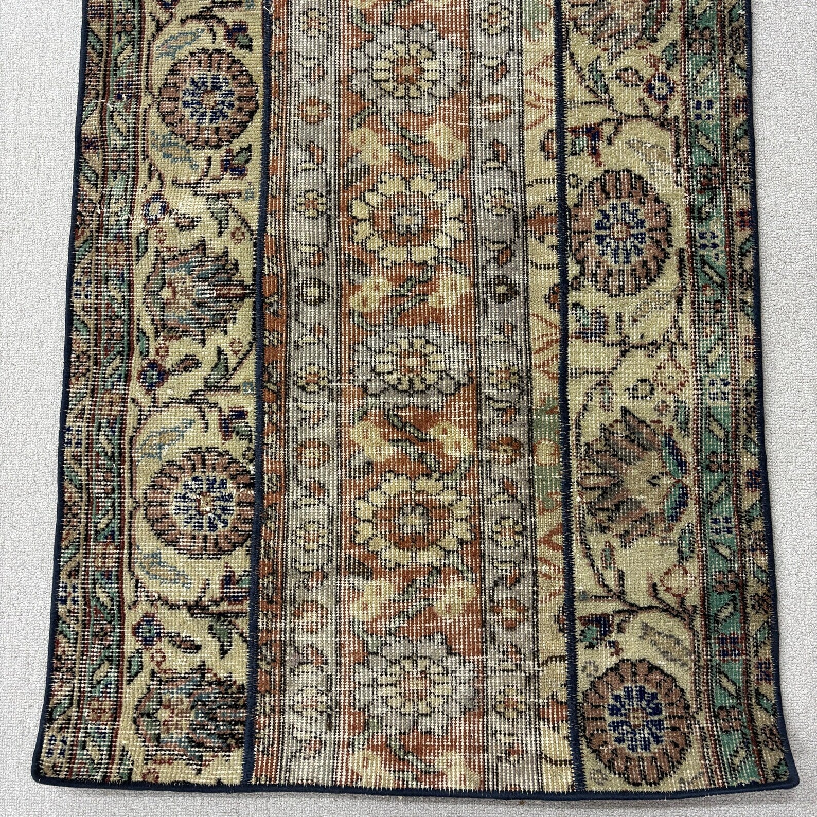 Vintage Turkish Runner Rug 2.4 x 4.9 ft