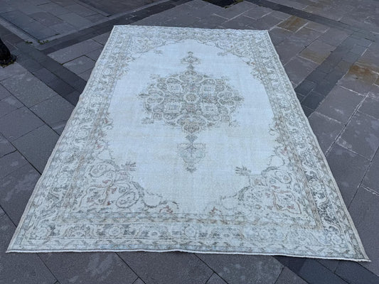 XL Vintage Turkish Accent Area Rug 7 x 10 ft