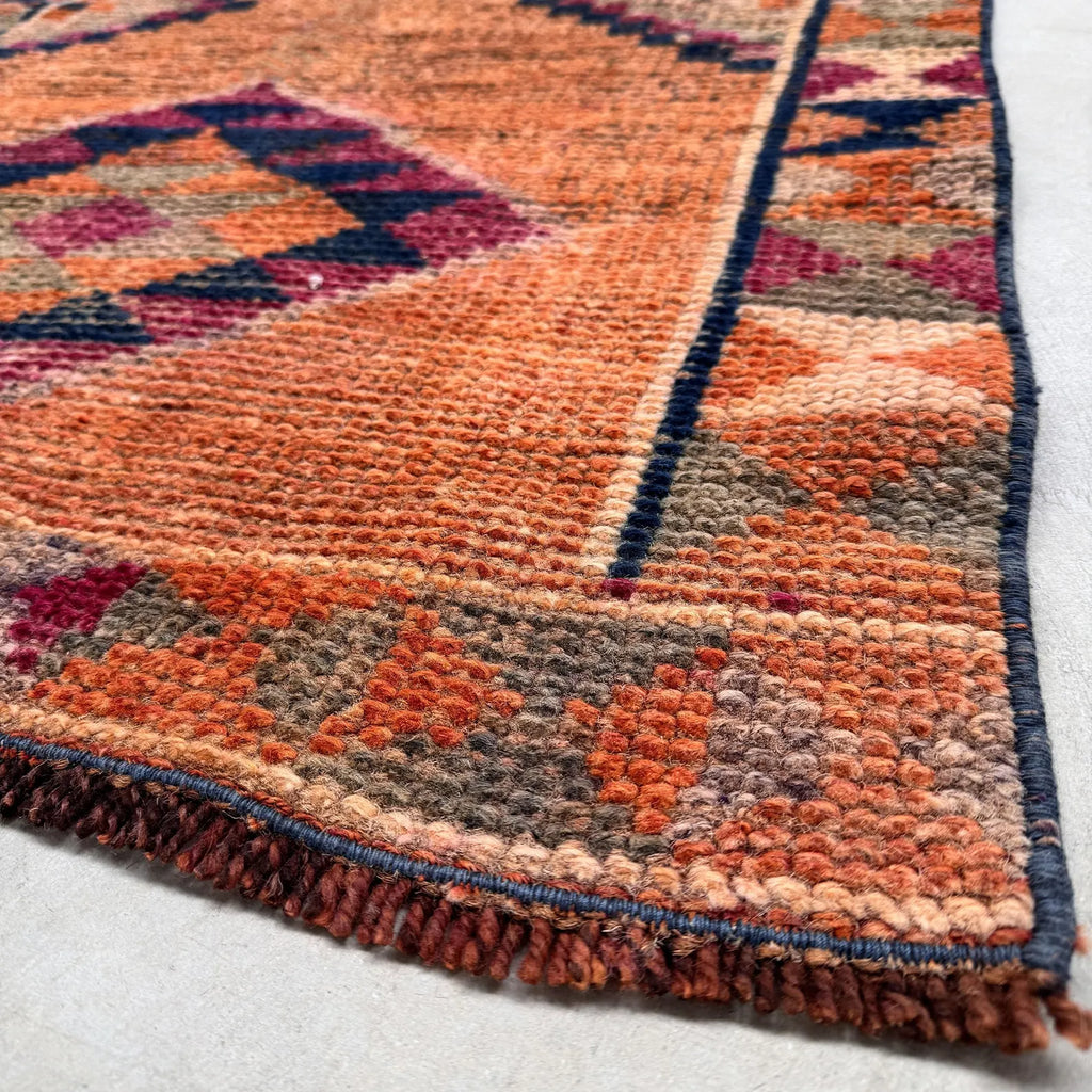 Vintage Turkish Runner Rug 2.7 x 11.5 ft
