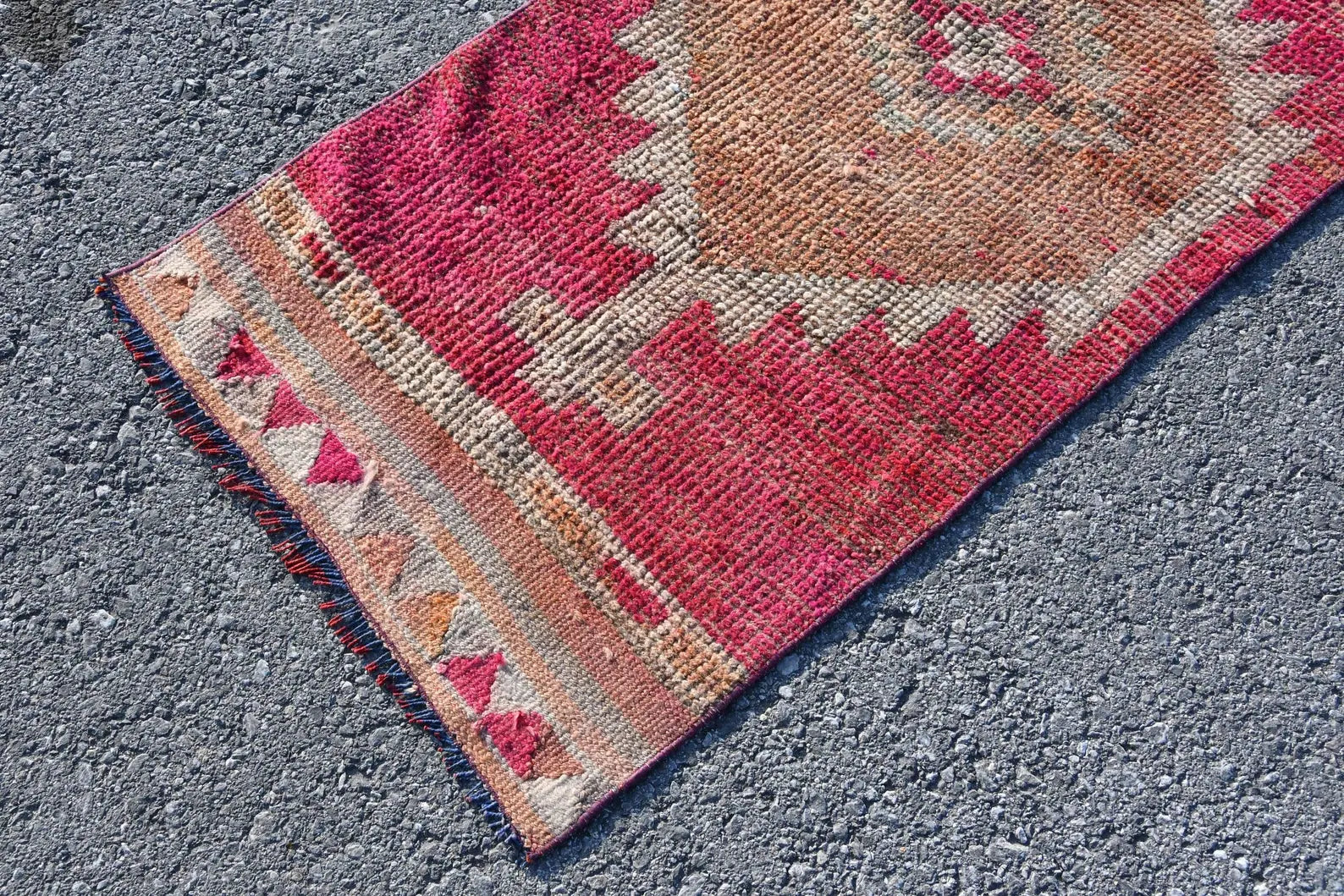 Vintage Turkish Runner Rug 2.2 x 10.1 ft