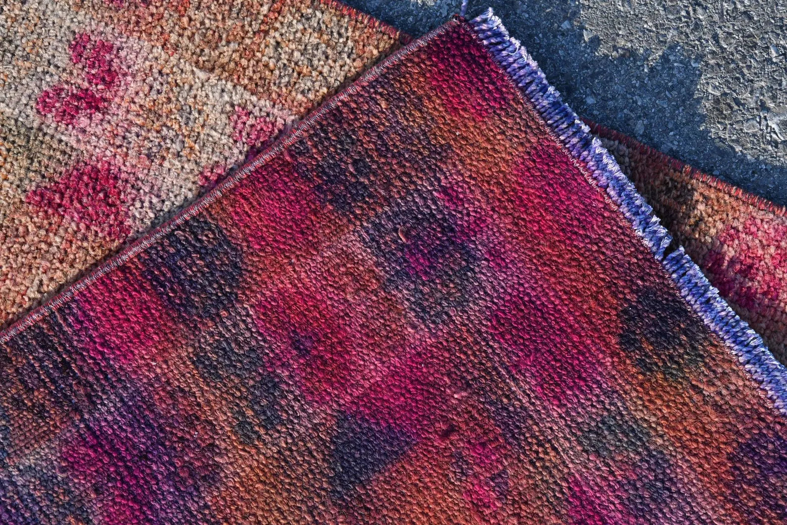Vintage Turkish Runner Rug 2.6 x 12.7 ft