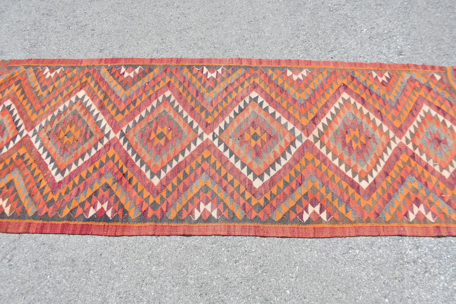 Vintage Turkish Runner Rug 2.9 x 10.5 ft